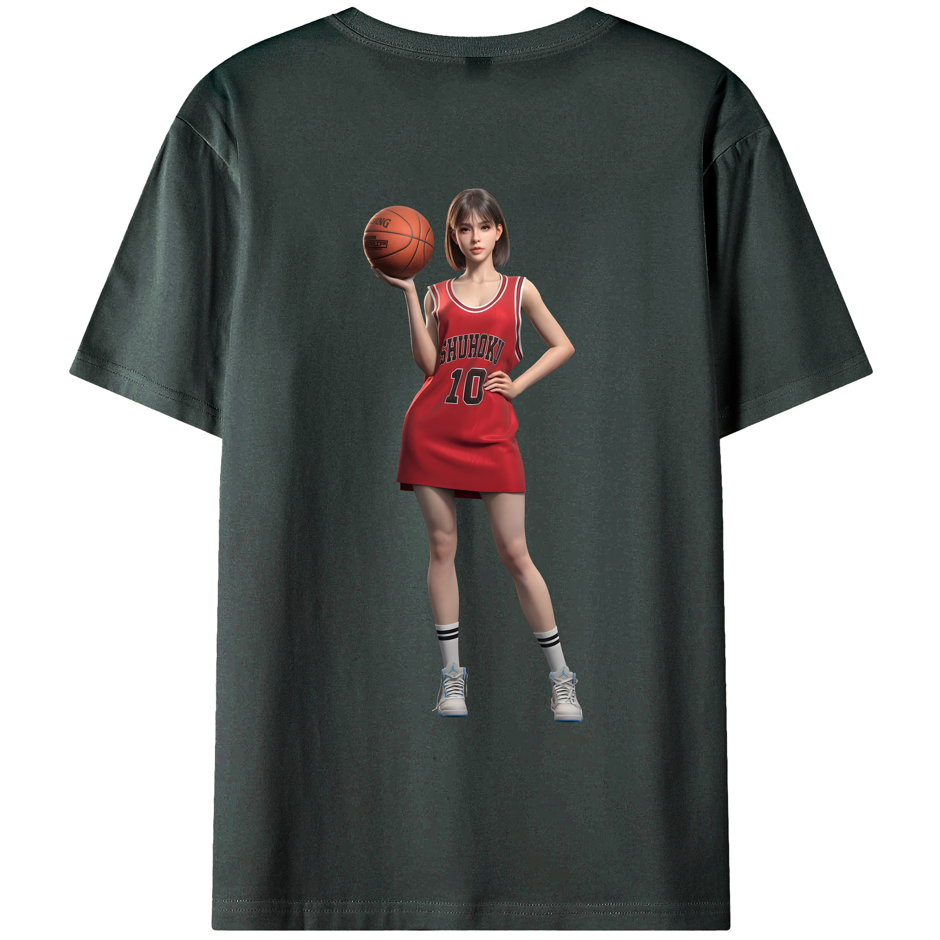 （画像用） SLAM DUNK／スラムダンク 綿100％ メンズ半袖Tシャツ（バックプリント） 通気性